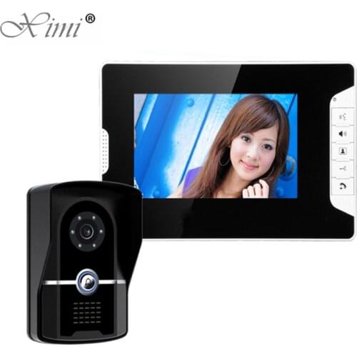 IP65 Waterproof Good Quality Night Version Video Door Phone 7 Inch Color Screen Wired Door Bell Video Intercom System 813FG11