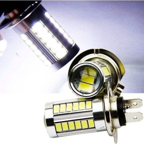WTS 50pcs wholesale Car H7 led 5630 33SMD chip Headlamps Fog Lamp Daytime Running Light Bulb Turning Parking Bulb DC 12V white