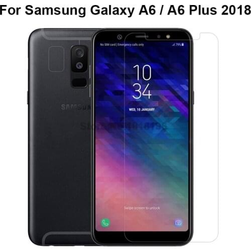 Tempered Glass For Samsung Galaxy A6 Plus 2018 Screen Protector 9H Mobile Phone On Protective Glass For Samsung A6 2018 Glass
