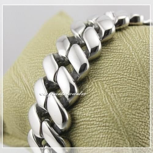 Sample Order 8.5" Heavy 316L Stainless Steel Mens Bracelet 5D007 Length Customizable
