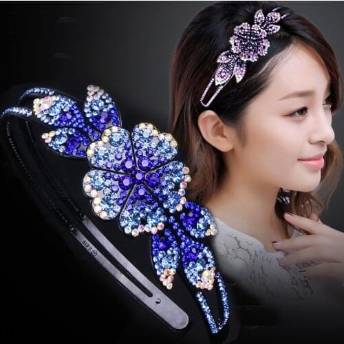 New Fashion Hot Sale Wild flower Pearl luxurious Rhinestone Headband Hairband for Women Girl Hair Accessories Headwear