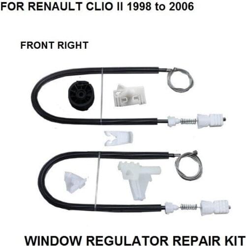 1998-2016 WINDOW REGULATOR COMPLETE CLIP SET RENAULT CLIO II WINDOW REGULATOR REPAIR KIT FRONT-RIGHT 2/3 DOOR