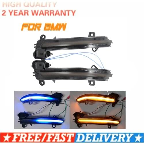Suitable for BMW F20 F30 F31 F21 F22 F23 F32 F33 F34 2 pieces of dynamic turn signal LED rearview mirror indicating flash