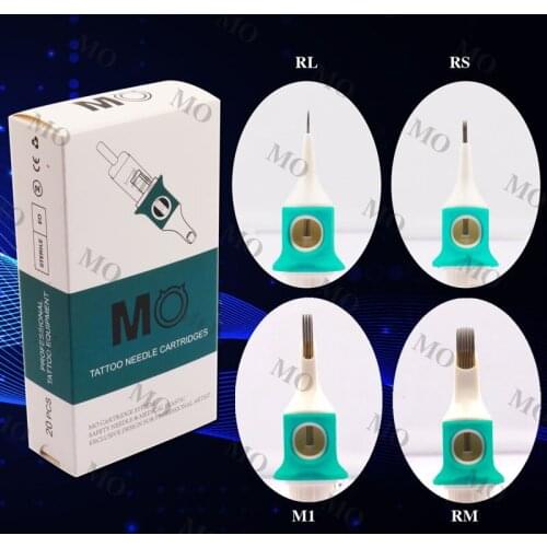 40PCS Cartridge Tattoo Needles RL Disposable Sterilized Safety Tattoo Needle for Cartridge Machines Grips