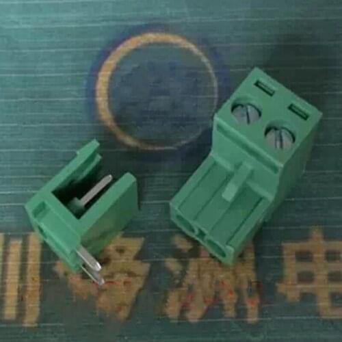 5.08 MM elbow the plug type terminal curved needle KF2EDG - 2 p male female a head