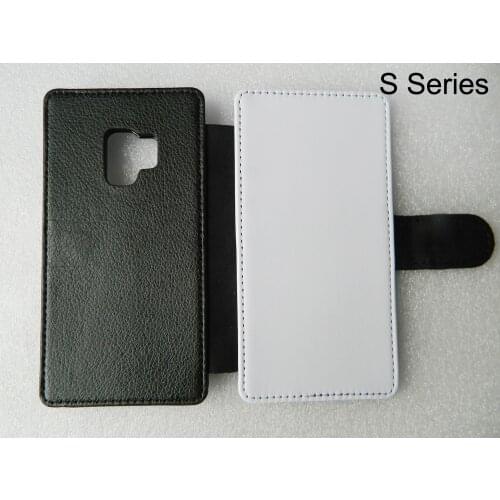 For samsung galaxy S8 S9 Plus S6 S7 edge S5 S4 S3 mini PU Flip Leather sublimation heat press phone case + Polyester cloth 5pcs