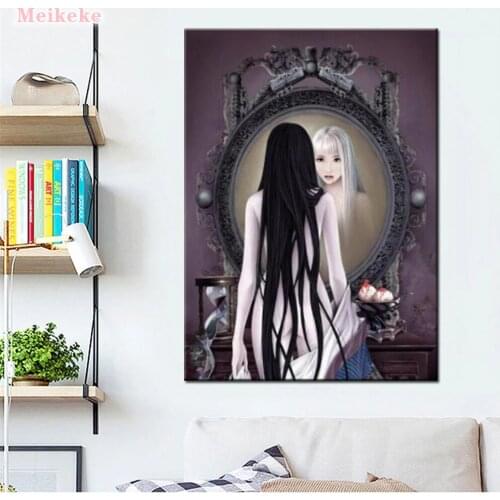 Diamond Painting Woman In The Mirror Art 5D DIY Full Round/Square Embroidery Cross Stitch Rhinestone Home Decor