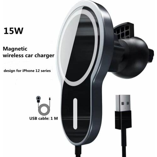 15W Magsafe wireless charger for iPhone 12 iPhone 12 Mini iPhone 12 promax fast charging Magnetic suction phone car holder