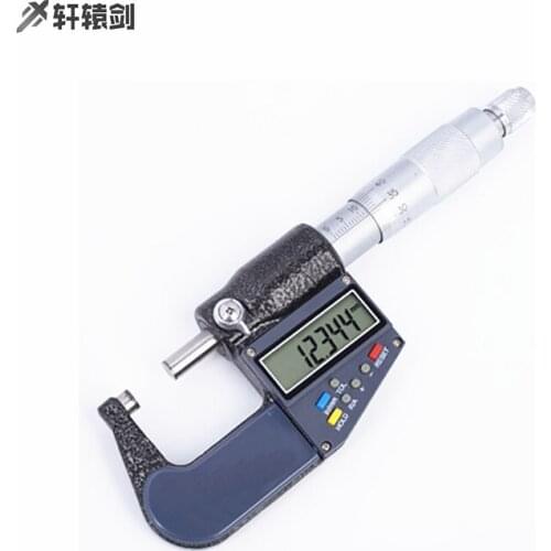 Brand 0.001mm Electronic Outside Micrometer 0-25mm Digital Micrometer Caliper Gauge Meter Micrometer Carbide Tip Measure Tools