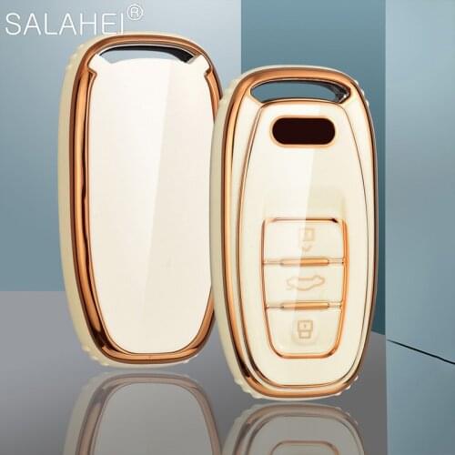 TPU Car Key Case Cover Protection For Audi A1 A3 A4 A5 A6 A7 A8 Quattro Q3 Q5 Q7 2009 2010 2011 2012 2013 2014 2015 Car Keychain