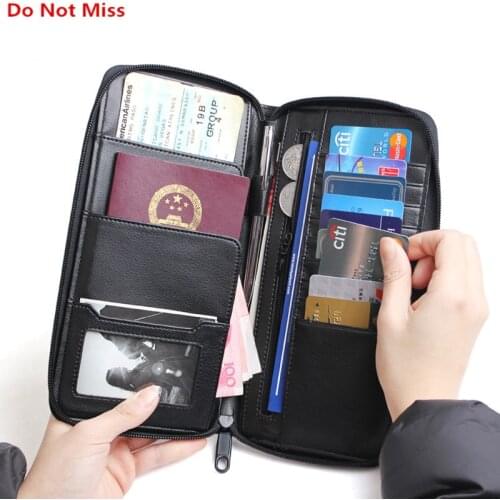 Do Not Miss Travel passport wallet case women passport cover Multifunction waterproof men Passport bag leather passport holder