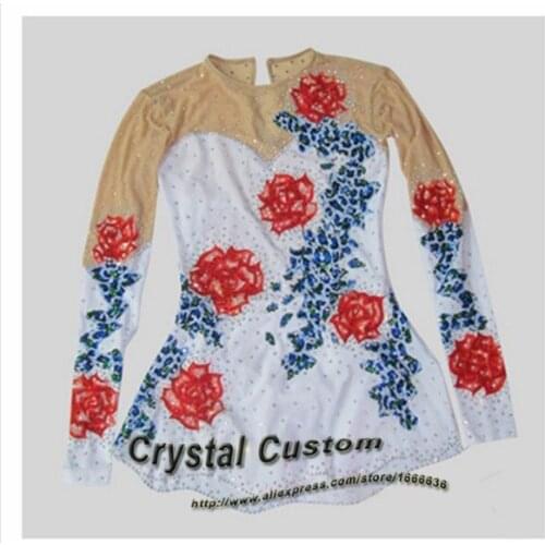 Crystal Custom Child Figure Competition Dress Beautiful New Brand Vogue Figure Skating Dresses For Competition G2818