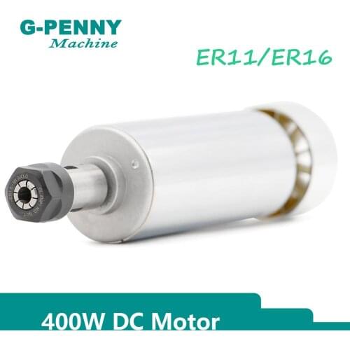 CNC DC Motor 400w ER16 ER11 High Speed Air cooling Spindle motor 52mm air cooled