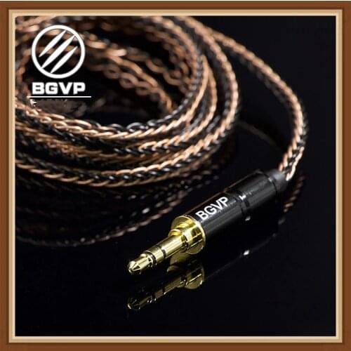 BGVP 5N 160 Core Earphones Hybrid Cable 2.5mm 3.5mm 4.4mm DIY Aficionados MMCX Interchangeable Hifi Headphone Upgrade Cable DM6