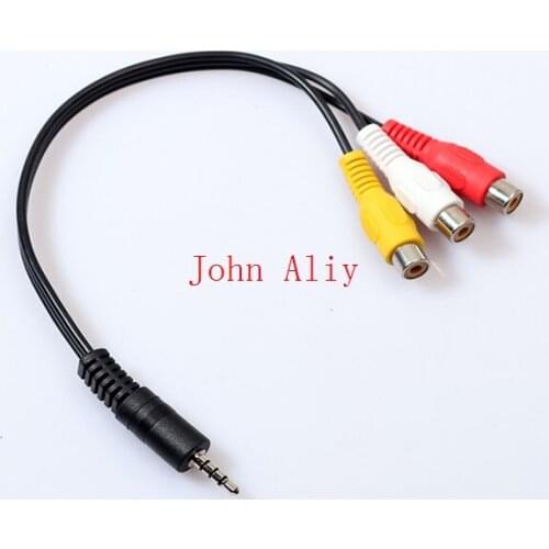 Hot selling 3.5mm AV Male to 3RCA Female M/F Audio Video Cable Stereo Adapter Cord
