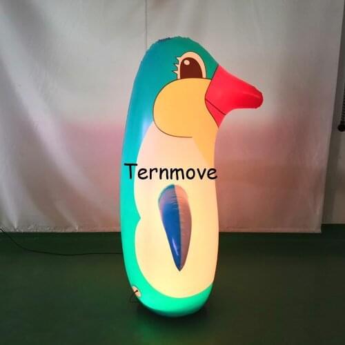 Inflatable Penguin with punch change color Outdoor Fun Sports Random color Soft Plastic Tumbler Inflatable Penguins For Children