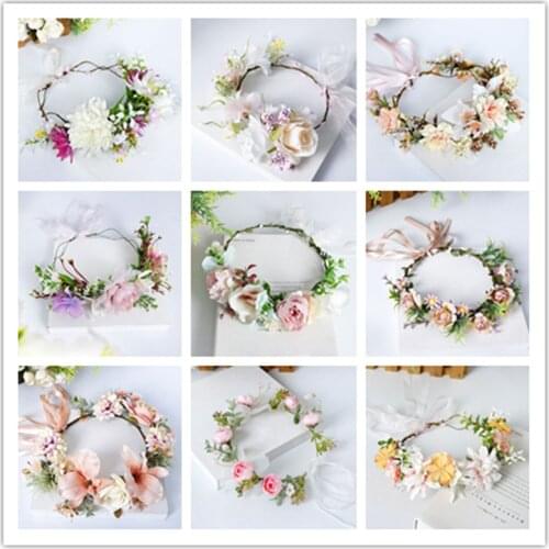 CC Flower Hairbands Wedding Hair Accessories for Women Engagement Jewelry Bridal Crowns 100% Handmade Garland Wreath Party 58362