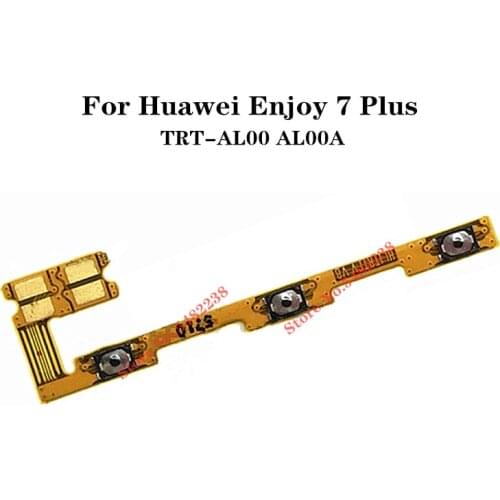 Original Power ON OFF Volume Side Buttons Flex Cable For Huawei Enjoy 7 Plus TRT-AL00 AL00A Power Switch Side Key Connector