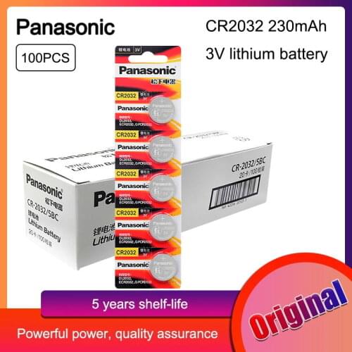 PANASONIC 2021 Promotion Sale 100pcs 3V CR2032 CR 2032 Watch Clock Batteries Button Coins Pilas Calculator Lithium Battery