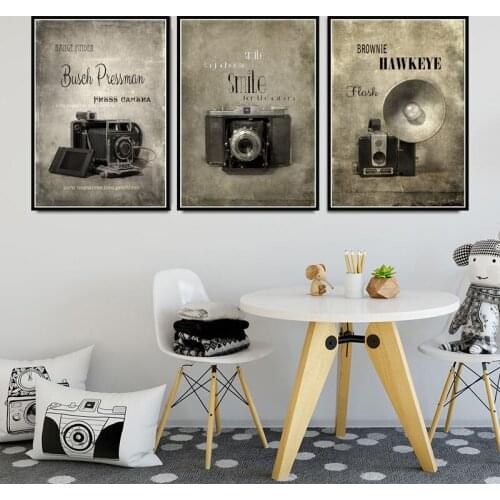 Poster And Prints Vintage Cameras Classic History Custom Modern Oil Painting Canvas Art Wall Pictures Home Decor quadro plakat