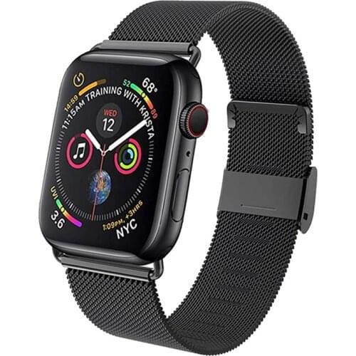 KTAB Milanese Loop Strap For Apple Watch 44mm 40mm iWatch 38mm 42mm Stainless Steel Metal Band For Apple Watch Series 5 4 6 SE 3