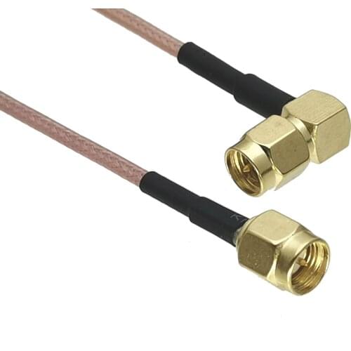 RG316 Cable SMA male Plug right agnle to SMA male plug Connector RF Jumper pigtail 4inch~20M