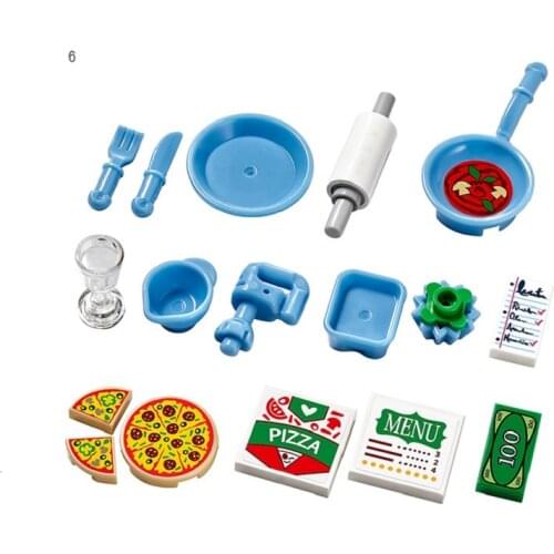 New Friends Heartlake Pizzeria Pizza Restaurant Building Blocks DIY Educational toys girl 41311 Free Shipping