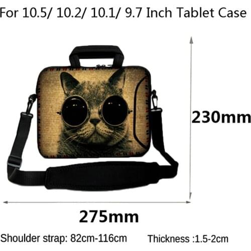 Funda Portatil 10" Messenger Tablet Bag For iPad Air 1 2 3, iPad 9.7 10.5 A1474 A1475 A1476, Samsung Galaxy Tab A 10.1 2019 Case