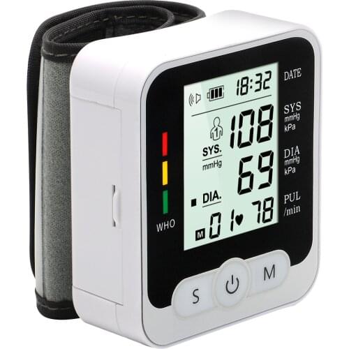 Automatic Digital Lcd Upper Arm Blood Pressure Monitor Heart Beat Rate Pulse Meter Tonometer Sphygmomanometers pulsometer