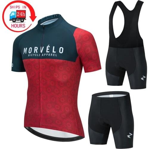 2021 New Morvelo Cycling Jersey Set Breathable MTB Bicycle Cycling Clothing Mountain Bike Wear Clothes Maillot Ropa Ciclismo