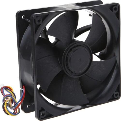 Miner Cooling Fan 12038 12V 3A Dual Ball Bearing Brushless 4-Wire PWM Temperature Control Radiator Air Cooler V12E12BS2B5-07A02