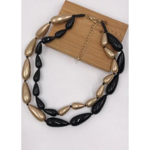 Suekees Goth Fashion Jewelry Vintage Collar Necklace Acrylic&CCB Beads Earthy Collares Layered Necklace for Women Accessories