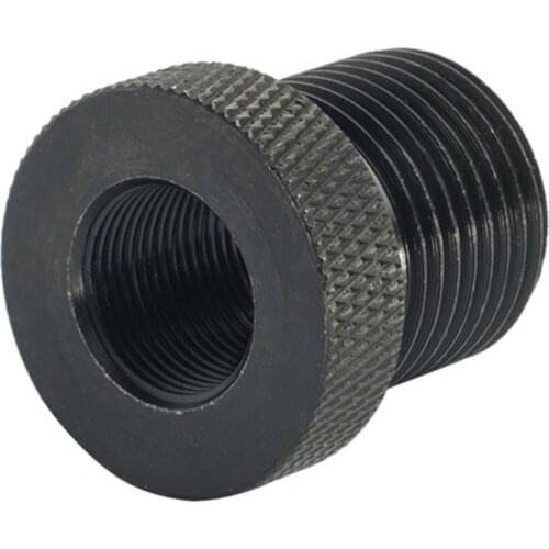 1Pc 1/2-28 to 3/4-16 Automotive Threaded Oil Filter Adapter Black Steel Knurled
