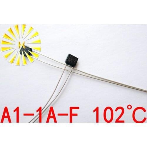 100% Original A1-1A-F 102 degree Thermal Cutoff RH102 Thermal-Links 1A 250V Black Square Temperature Fuse x 500PCS