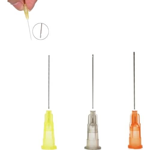 150pcs Dental Sterile Endodontic Irrigation Needle Tips 25G/27G/30G Plain Ends Notched Endo needle tip Syringe Teeth Whitening