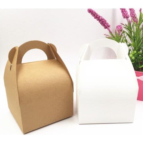30Pcs/Lot Handcraft Paper Carrying Case Boxes For Christmas Festival Eve Red Apple Hold Packaging Gifts Storage Container Boxes