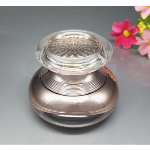 30g rose gold acrylic plastic cream bottle/jar/pot for eye cream/essence/night cream/moisturizer/gel/skin care cosmetic packing
