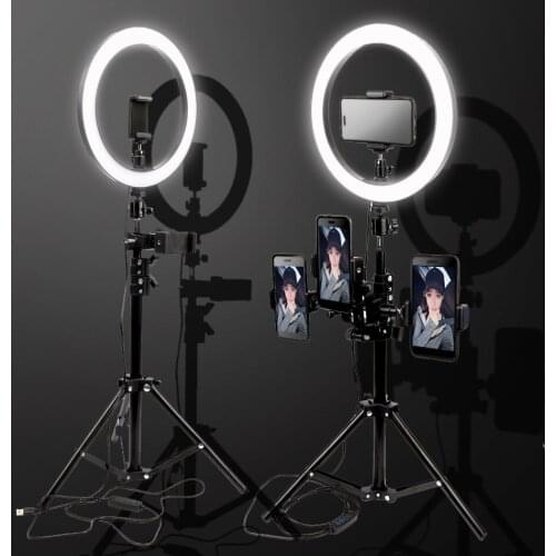 Photo Studio lighting Selfie LED Ring Light 5500K Camera Phone Video Makeup Photography Dimmable Ring Lamp With 110/160cm Tripod