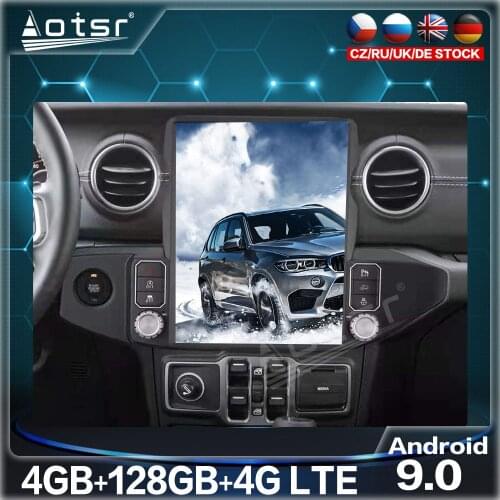 Android Radio For JEEP Grand Wrangler JK Car Multimedia 2018 2019 2020 2021 Tesla Screen GPS Navigation Video Player Autoradio