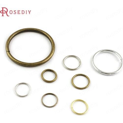 C211)50g Diameter 9mm 10mm 12mm 14mm Thickness 0.7mm~1.8mm Iron Jump Rings Connect Accessories