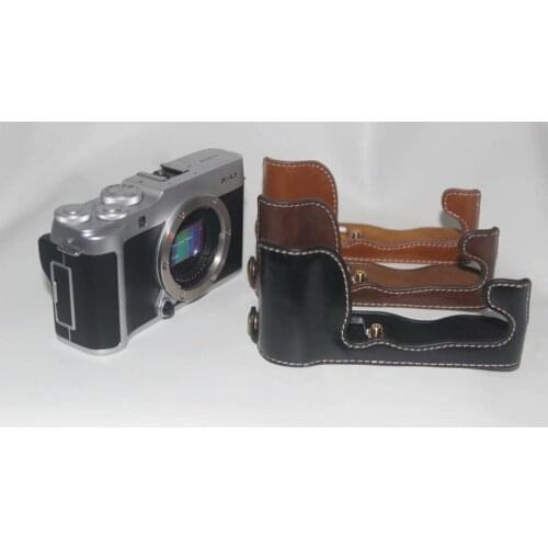 PU Leather Case camera bag Cover for Fuji X-A7 XA7 fujifilm XA-7 protector holder shell with Battery Opening