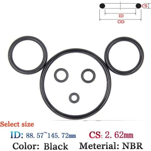 CS 2.62 Fluoro Rubber O-Ring 10pcs Washer Seals Plastic gasket Silicone ring film oil and water seal gasket NBR material Ring