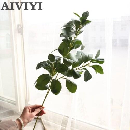 Artificial Plant Milan Leaf Leaves Branch Home Garden Decoration Simulation Plant Wall DIY Flower Arrangement Wedding Party 1pcs