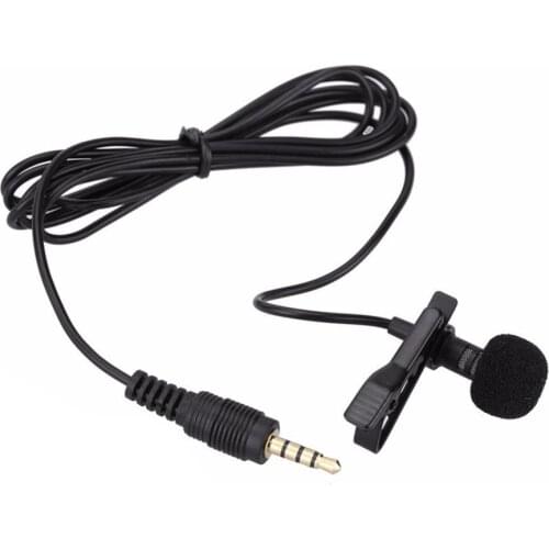 Mini Lavalier Mic Tie Clip Microphones Smart Phone Recording PC Clip-on Lapel Support Speaking Singing Speech High Sensitivity