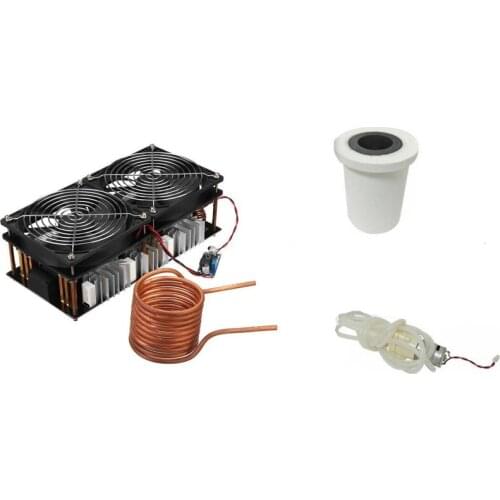 2500W ZVS Induction Heating Board Module Flyback Driver Heater+Coil+Dual fan+Crucible+Pump