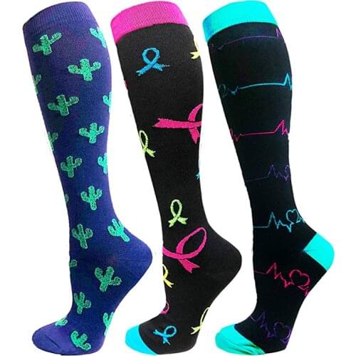 Men Women Socks Sports Long Pressure Stockings High Compression Socks Fit For Antifigue Unisex Outdoor Cycling Running Socks