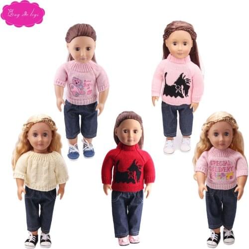 New sweater set various styles fit 18 inch Girl dolls and 43-cm baby doll toy accessories c161