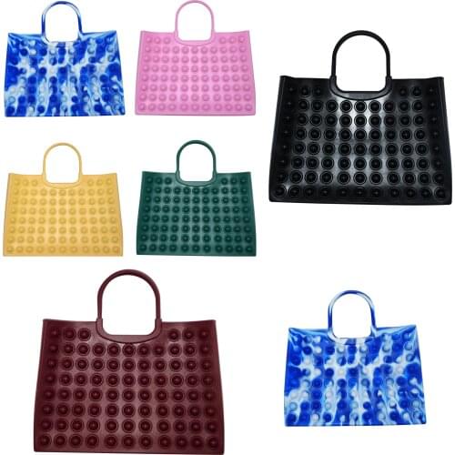 New Large-Size Fingertip Toys Push Bubble Pendant New Bag Hot Sale Adults Decompression Toys Children Anti-Stress Toy Bags