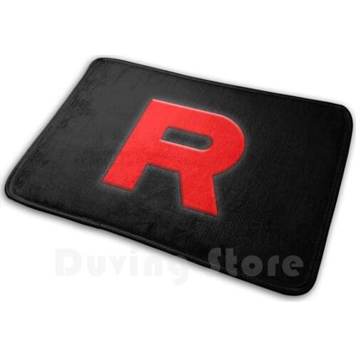 R' Team Rocket Black Carpet Mat Rug Cushion Soft