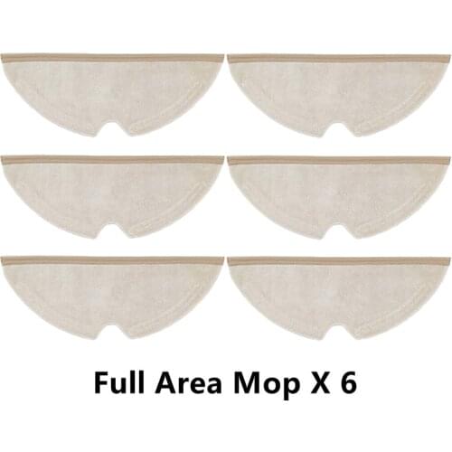 6Pcs Full Area / Part Area Mop Cloth for Xiaomi Roborock S5 S6 Max Pure Maxv S50 E4 Robot Vacuum Cleaner Kit Parts Replacements
